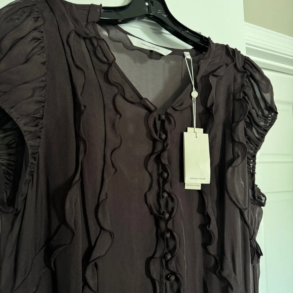 Rebecca Taylor Silk Ruffled Maxi Dress - Picture 11 of 13